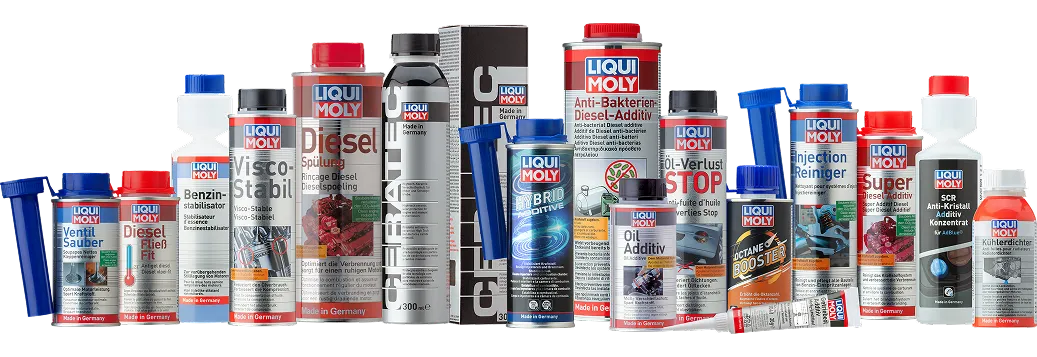 Große Auswahl an LIQUI MOLY Fahrzeug-Additiven und Reinigern für Kraftstoff-, Öl- und Motorsysteme.